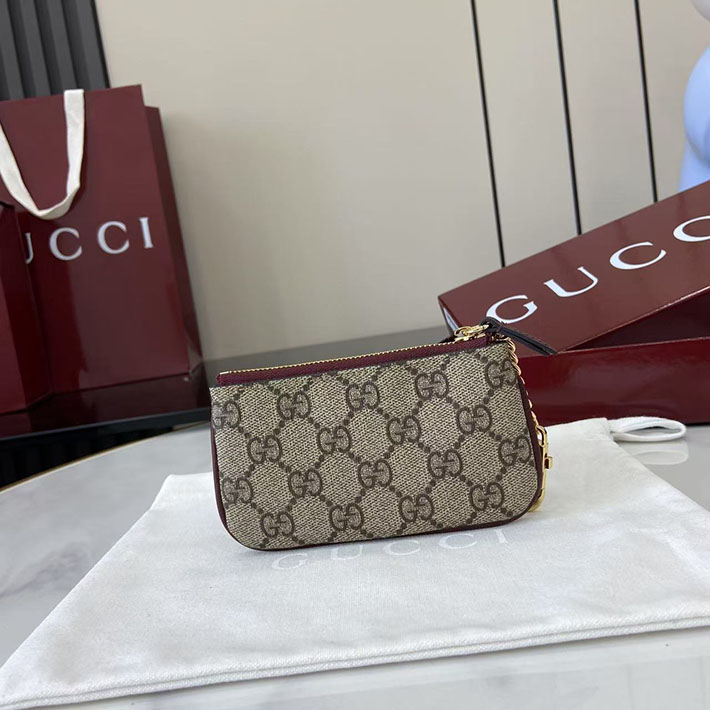 グッチ 財布 アウトレット GUCCI オフィディア ジップキーポーチ ベージュ&ボルドー 838466 FAE0L 9858 グッチ 小銭入れ レディース - 画像 (4)