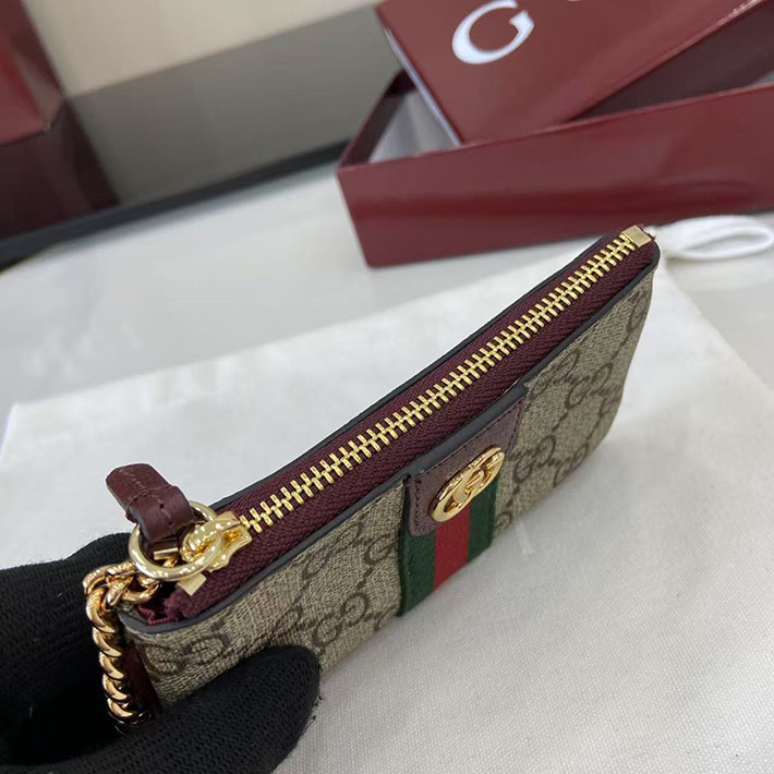 グッチ 財布 アウトレット GUCCI オフィディア ジップキーポーチ ベージュ&ボルドー 838466 FAE0L 9858 グッチ 小銭入れ レディース - 画像 (3)