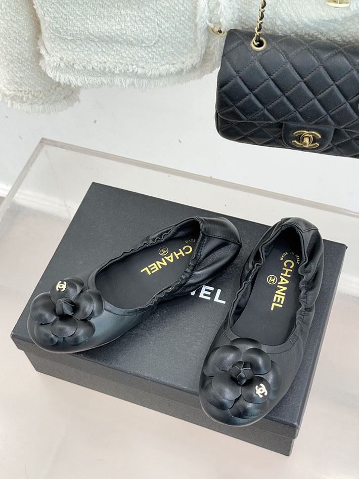最高級シャネルスーパーコピー CHANEL カメリア パンプス バレエシューズ フラットシューズ ブラック 2631074 シャネル バレリーナ 値段 - 画像 (9)