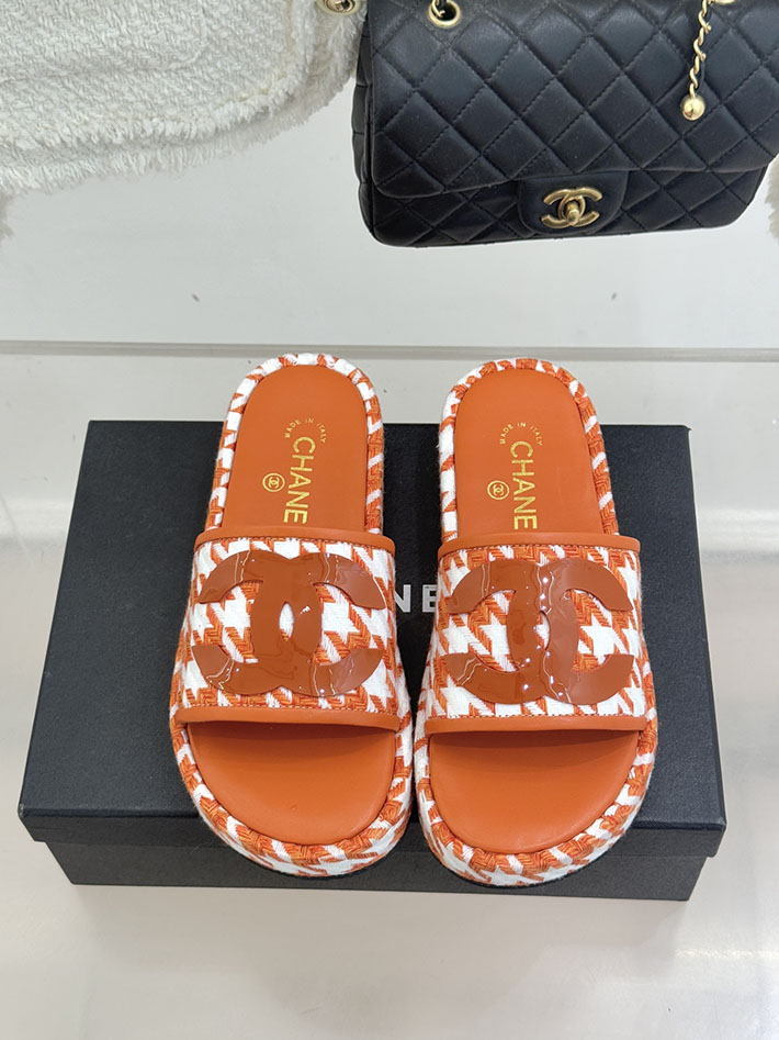 最高級シャネルスーパーコピー CHANEL 厚底 ココマーク サンダル 人気ブランド レディース オレンジ 2631080 シャネル風サンダル - 画像 (8)