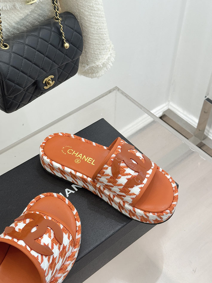 最高級シャネルスーパーコピー CHANEL 厚底 ココマーク サンダル 人気ブランド レディース オレンジ 2631080 シャネル風サンダル - 画像 (7)