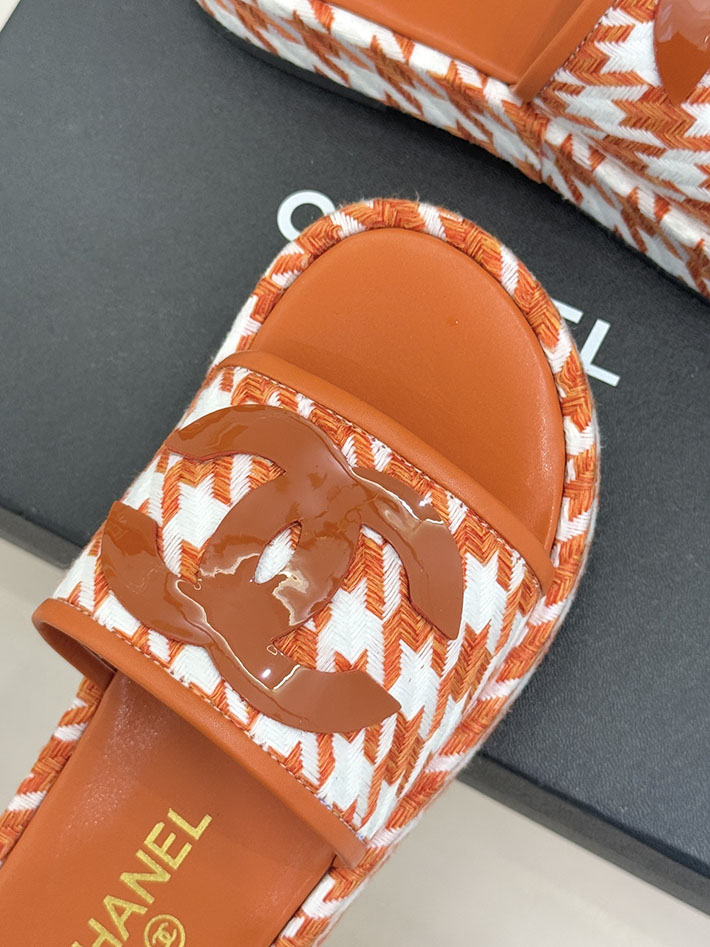 最高級シャネルスーパーコピー CHANEL 厚底 ココマーク サンダル 人気ブランド レディース オレンジ 2631080 シャネル風サンダル - 画像 (5)