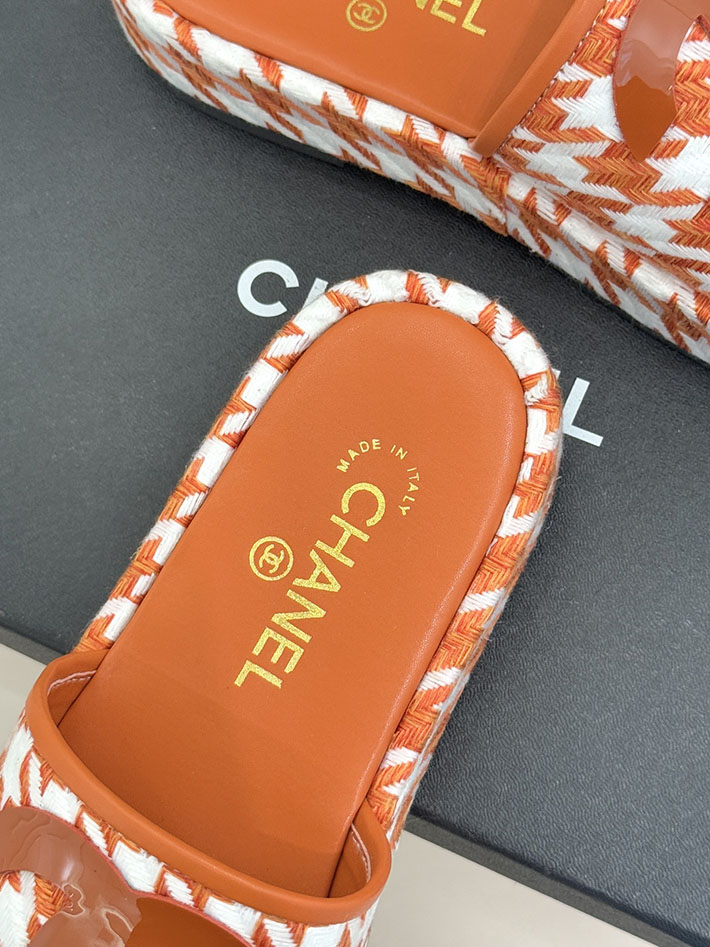 最高級シャネルスーパーコピー CHANEL 厚底 ココマーク サンダル 人気ブランド レディース オレンジ 2631080 シャネル風サンダル - 画像 (4)