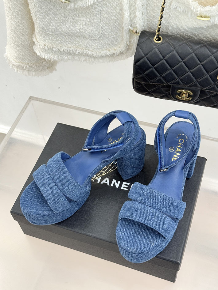 最高級シャネルスーパーコピー CHANEL シースルー スポーツ サンダル 厚底 レディース ブルー 2631088 シャネル サンダル 厚底 - 画像 (9)