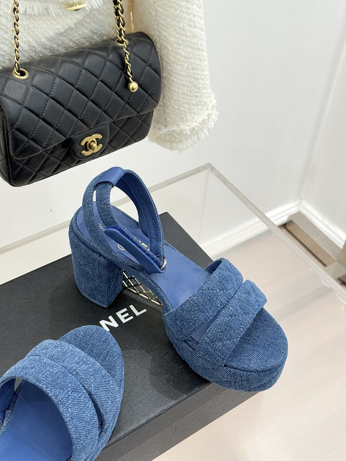 最高級シャネルスーパーコピー CHANEL シースルー スポーツ サンダル 厚底 レディース ブルー 2631088 シャネル サンダル 厚底 - 画像 (6)