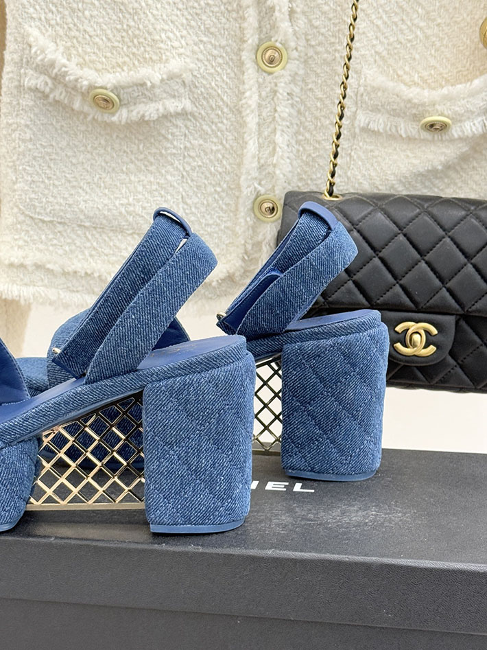 最高級シャネルスーパーコピー CHANEL シースルー スポーツ サンダル 厚底 レディース ブルー 2631088 シャネル サンダル 厚底 - 画像 (5)