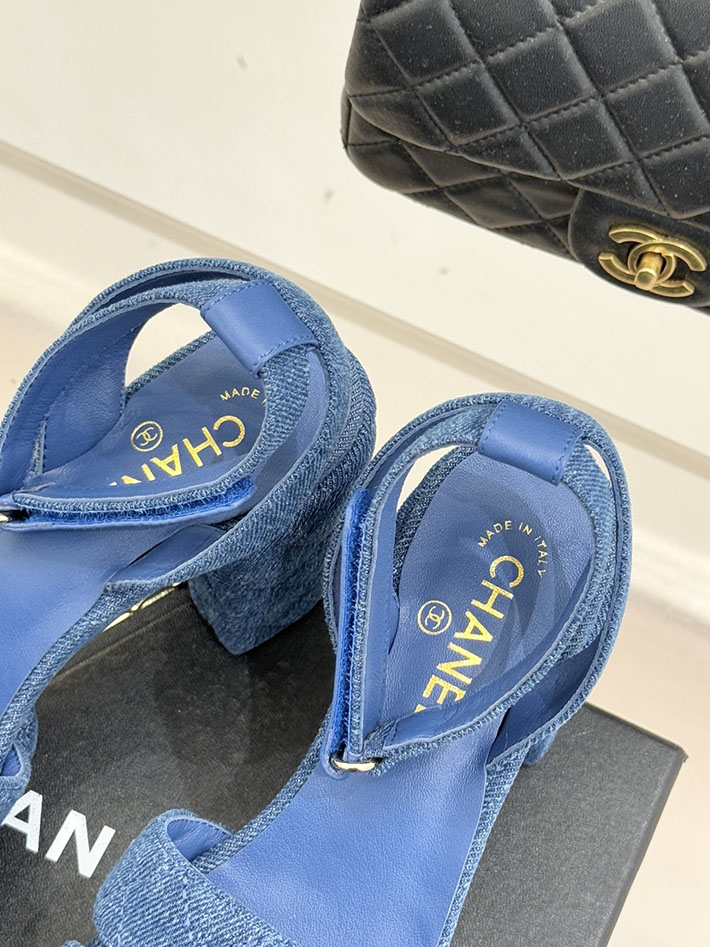 最高級シャネルスーパーコピー CHANEL シースルー スポーツ サンダル 厚底 レディース ブルー 2631088 シャネル サンダル 厚底 - 画像 (3)