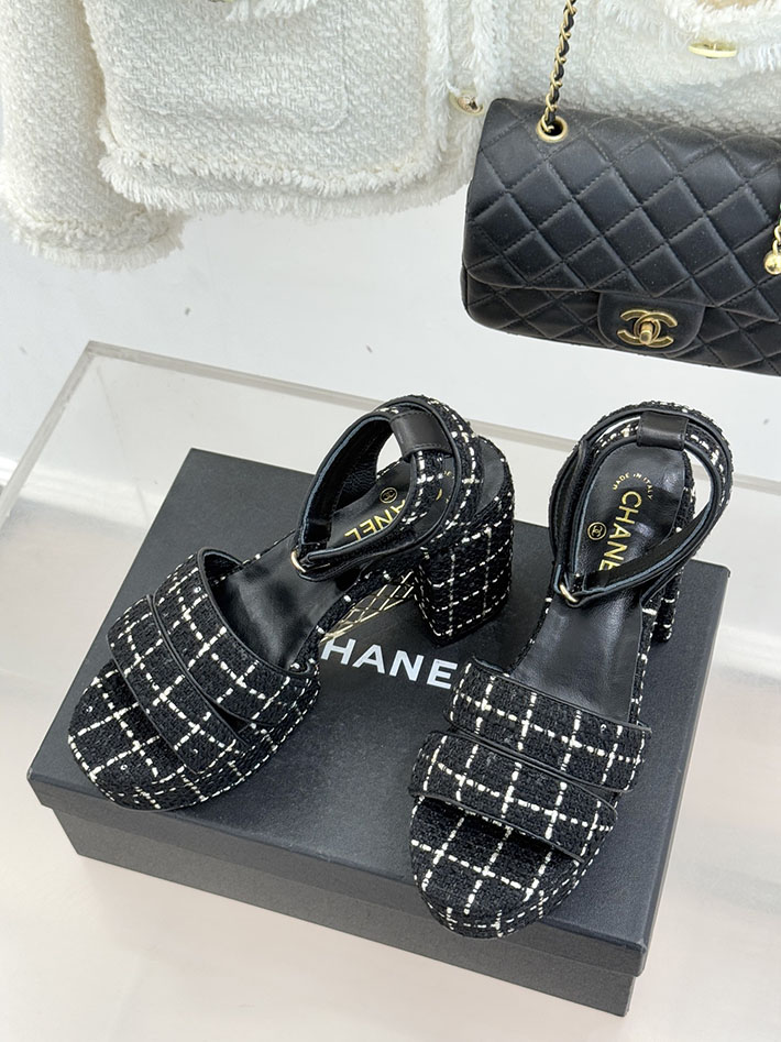 最高級シャネルスーパーコピー CHANEL シースルー スポーツ サンダル 厚底 レディース ブラック 2631092 シャネル サンダル 安い - 画像 (9)