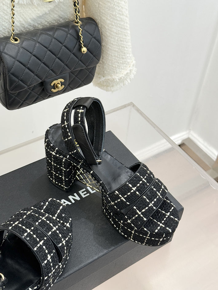 最高級シャネルスーパーコピー CHANEL シースルー スポーツ サンダル 厚底 レディース ブラック 2631092 シャネル サンダル 安い - 画像 (6)