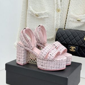 シャネル サンダル ピンク