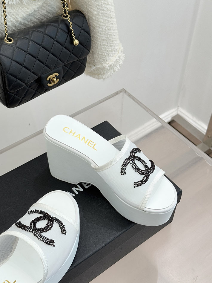 最高級シャネルスーパーコピー CHANEL CCロゴ サンダル 厚底 レディース ココマーク 靴 ホワイト 2631100 シャネル サンダル 厚底 - 画像 (6)