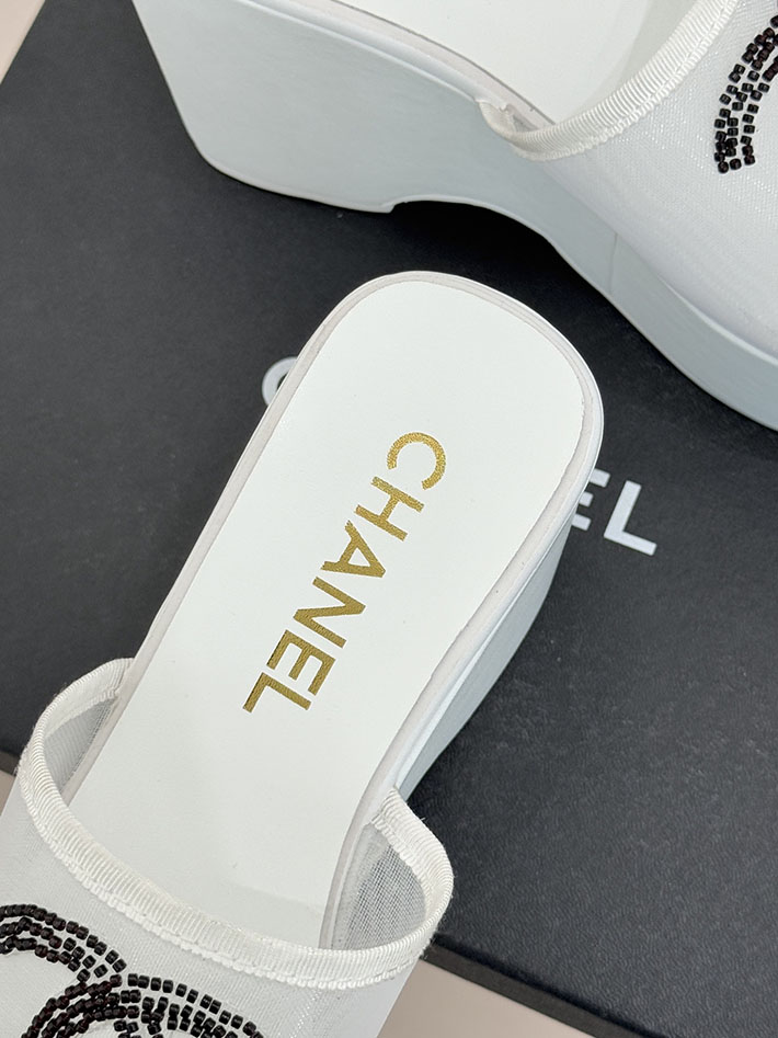 最高級シャネルスーパーコピー CHANEL CCロゴ サンダル 厚底 レディース ココマーク 靴 ホワイト 2631100 シャネル サンダル 厚底 - 画像 (3)