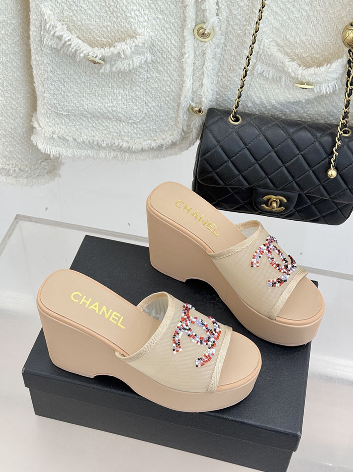 最高級シャネルスーパーコピー CHANEL CCロゴ サンダル 厚底 レディース ココマーク 靴 ベージュ 2631101 シャネル サンダル 安い - 画像 (8)
