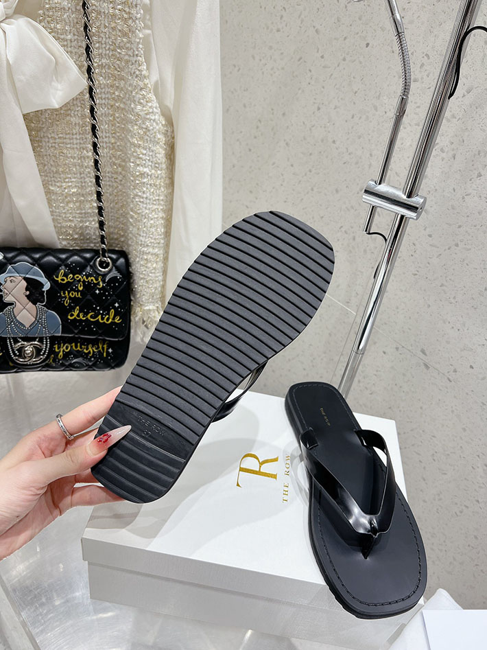 最高級ザロウスーパーコピー THE ROW フラットサンダル ビーチサンダル レディース 靴 シューズ ブラック 2631189 The Row 靴 - 画像 (2)