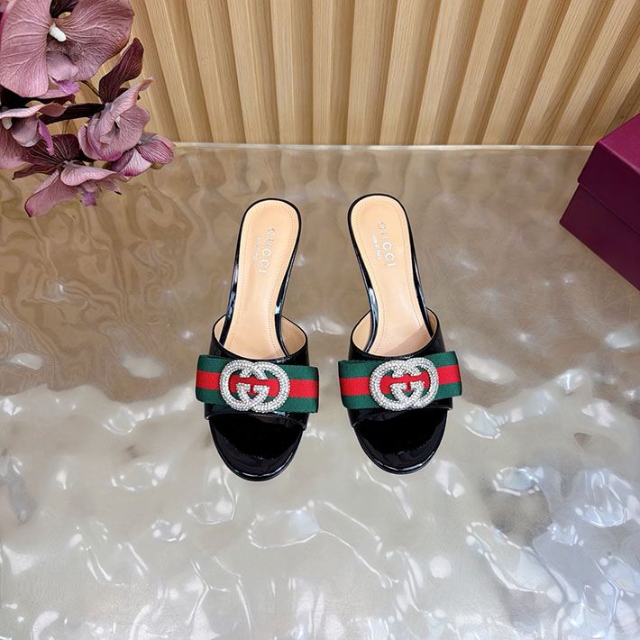 グッチ直営アウトレット店 GUCCI 2026年春夏 新作 サンダル ミュール シェリーライン ブラック 2631242 グッチ サンダル レディース - 画像 (8)