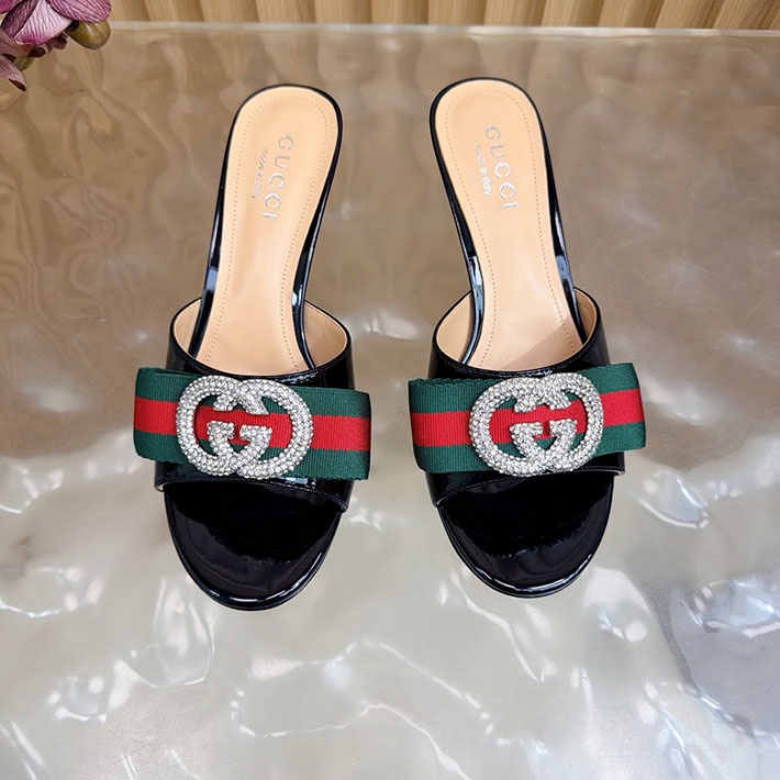 グッチ直営アウトレット店 GUCCI 2026年春夏 新作 サンダル ミュール シェリーライン ブラック 2631242 グッチ サンダル レディース - 画像 (7)