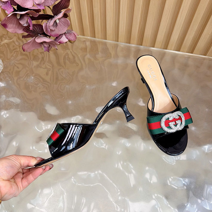 グッチ直営アウトレット店 GUCCI 2026年春夏 新作 サンダル ミュール シェリーライン ブラック 2631242 グッチ サンダル レディース - 画像 (5)