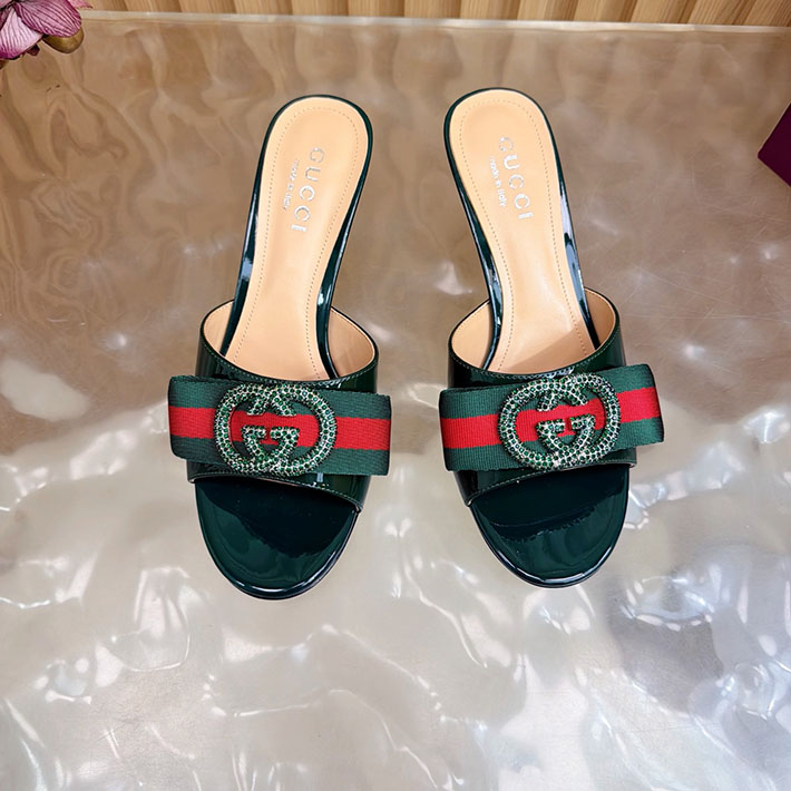 グッチ直営アウトレット店 GUCCI 2026年春夏 新作 サンダル ミュール シェリーライン カーキ 2631251 グッチ 靴 セール - 画像 (7)