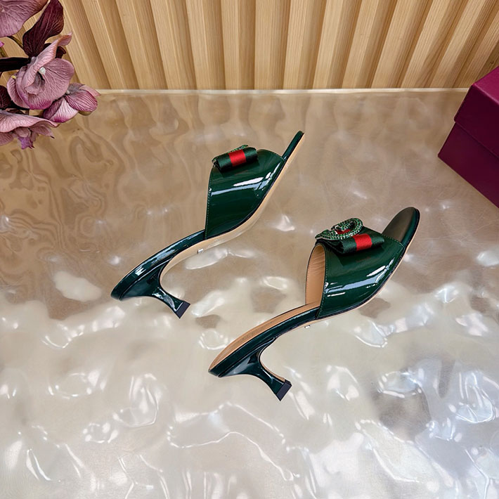 グッチ直営アウトレット店 GUCCI 2026年春夏 新作 サンダル ミュール シェリーライン カーキ 2631251 グッチ 靴 セール - 画像 (6)