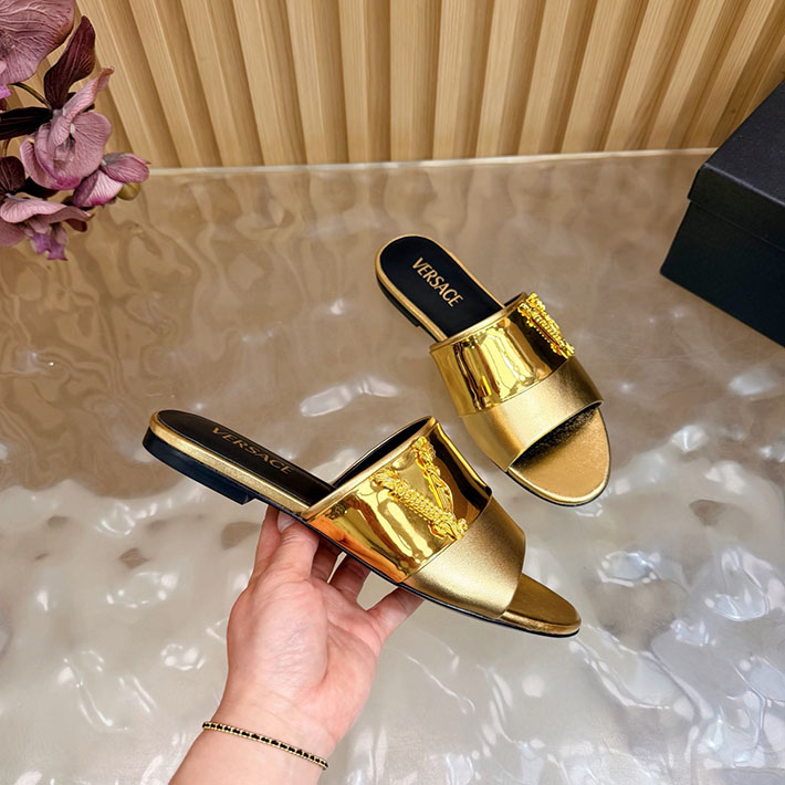 最高級ヴェルサーチェスーパーコピー VERSACE 2026年最新 特集 レディース 夏サンダル ゴールド 2631297 ヴェルサーチ 靴 安い - 画像 (4)