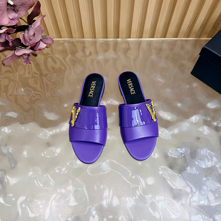 最高級ヴェルサーチェスーパーコピー VERSACE 2026年最新 特集 レディース 夏サンダル バイオレット 2631300 ヴェルサーチ 靴 セール - 画像 (7)