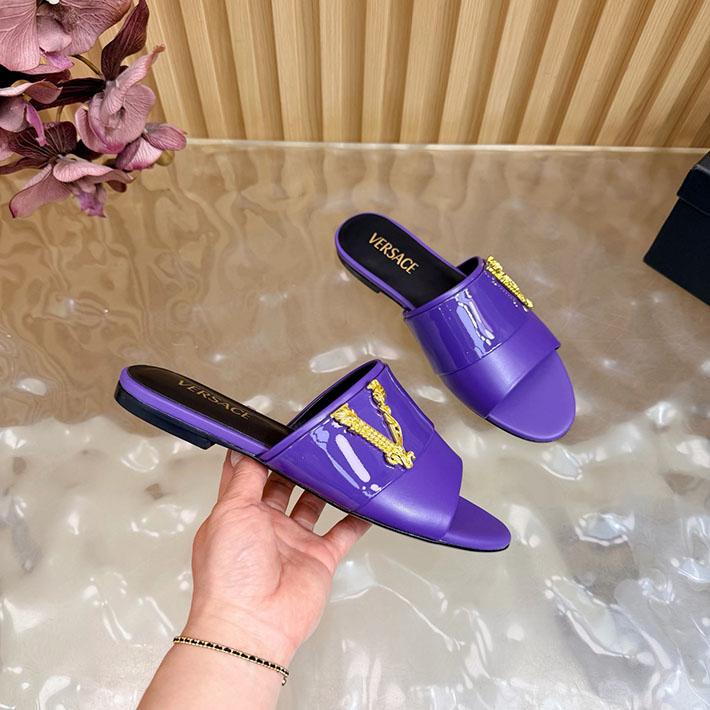 最高級ヴェルサーチェスーパーコピー VERSACE 2026年最新 特集 レディース 夏サンダル バイオレット 2631300 ヴェルサーチ 靴 セール - 画像 (4)