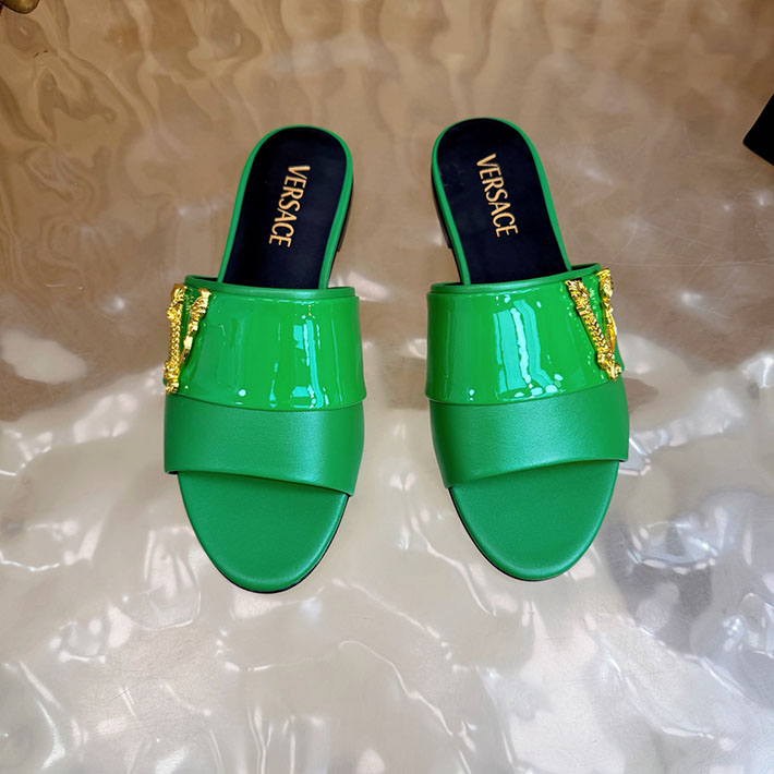 最高級ヴェルサーチェスーパーコピー VERSACE 2026年最新 特集 レディース 夏サンダル グリーン 2631301 ヴェルサーチ 靴 レディース - 画像 (6)