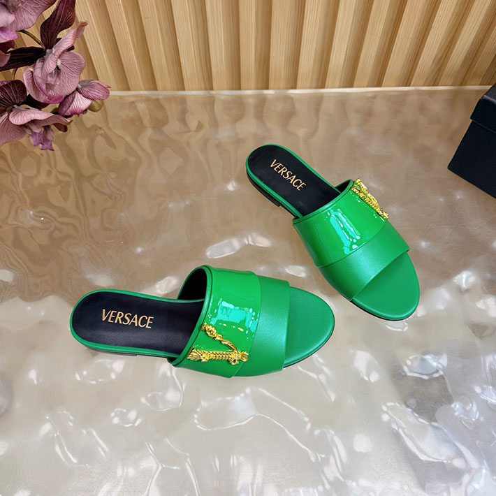 最高級ヴェルサーチェスーパーコピー VERSACE 2026年最新 特集 レディース 夏サンダル グリーン 2631301 ヴェルサーチ 靴 レディース - 画像 (2)