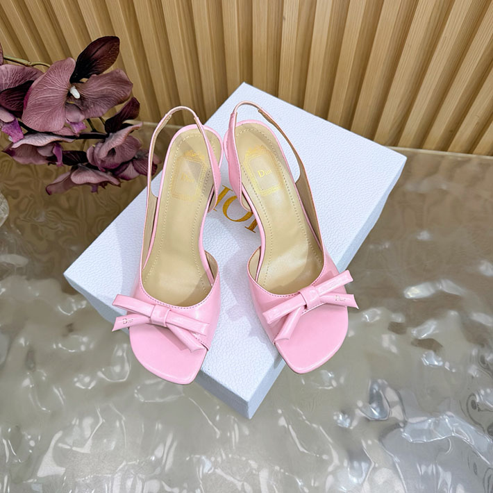 最高級ディオールスーパーコピー Dior 2026年最新 ヒール スリングバックサンダル ピンク 2631309 ディオール サンダル ピンク - 画像 (8)