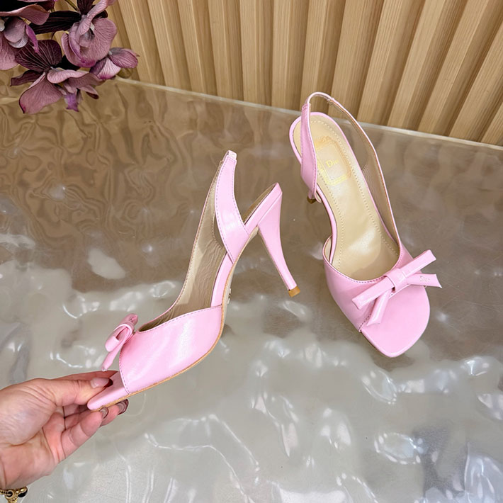最高級ディオールスーパーコピー Dior 2026年最新 ヒール スリングバックサンダル ピンク 2631309 ディオール サンダル ピンク - 画像 (3)