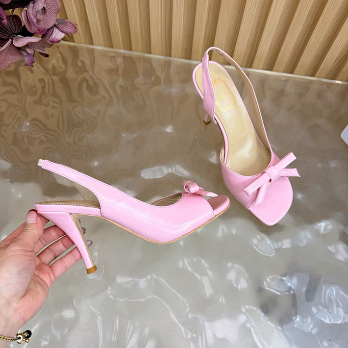 最高級ディオールスーパーコピー Dior 2026年最新 ヒール スリングバックサンダル ピンク 2631309 ディオール サンダル ピンク - 画像 (2)