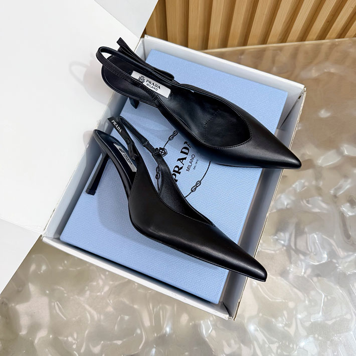 最高級プラダスーパーコピー PRADA ミュール ブラッシュドレザー スリングバック パンプス ブラック 2631318 プラダ 靴 ミュール - 画像 (9)
