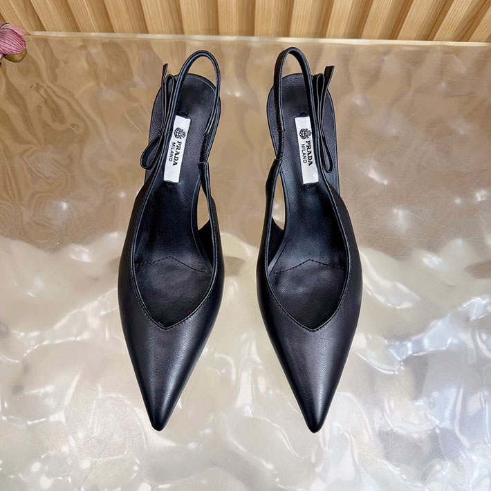 最高級プラダスーパーコピー PRADA ミュール ブラッシュドレザー スリングバック パンプス ブラック 2631318 プラダ 靴 ミュール - 画像 (7)