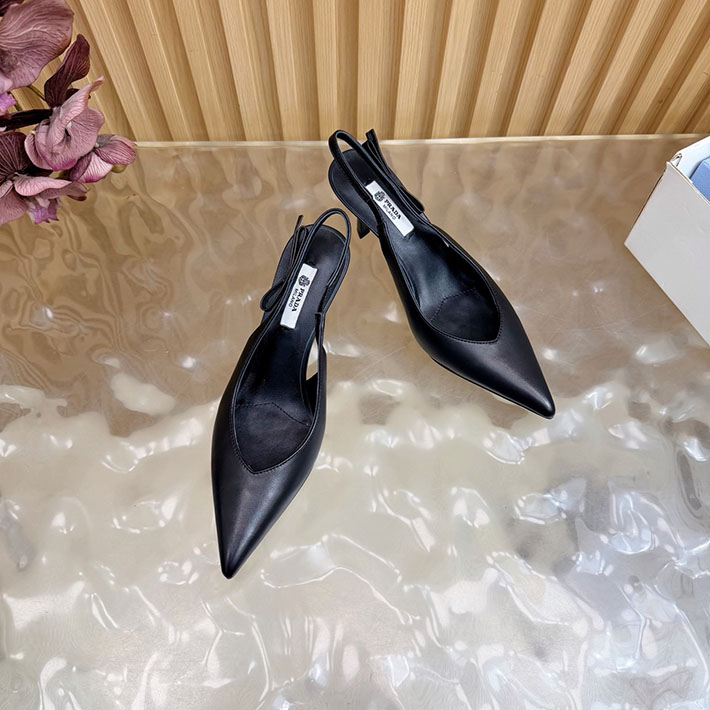 最高級プラダスーパーコピー PRADA ミュール ブラッシュドレザー スリングバック パンプス ブラック 2631318 プラダ 靴 ミュール - 画像 (6)