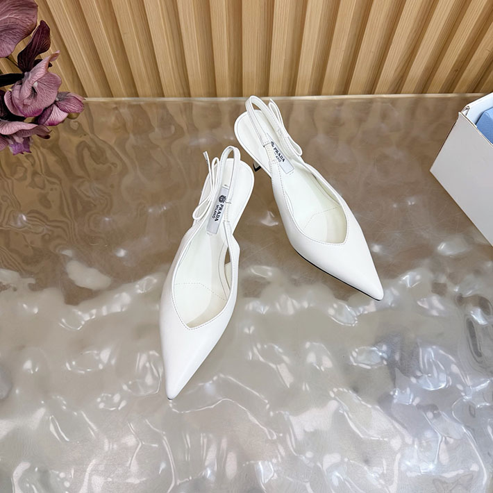 最高級プラダスーパーコピー PRADA ミュール ブラッシュドレザー スリングバック パンプス ホワイト 2631319 プラダ 靴 レディース - 画像 (2)