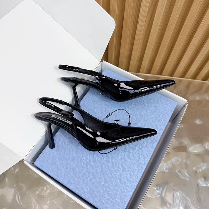 最高級プラダスーパーコピー PRADA ミュール ブラッシュドレザー スリングバック パンプス ブラック 2631320 プラダ 靴 ヒール - 画像 (8)