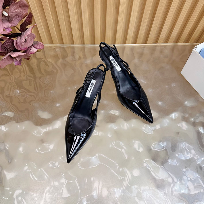 最高級プラダスーパーコピー PRADA ミュール ブラッシュドレザー スリングバック パンプス ブラック 2631320 プラダ 靴 ヒール - 画像 (5)