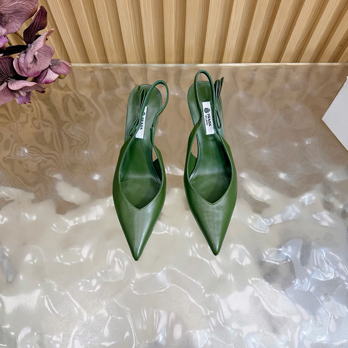 最高級プラダスーパーコピー PRADA ミュール ブラッシュドレザー スリングバック パンプス カーキ 2631322 プラダ ミュール 新作 - 画像 (7)