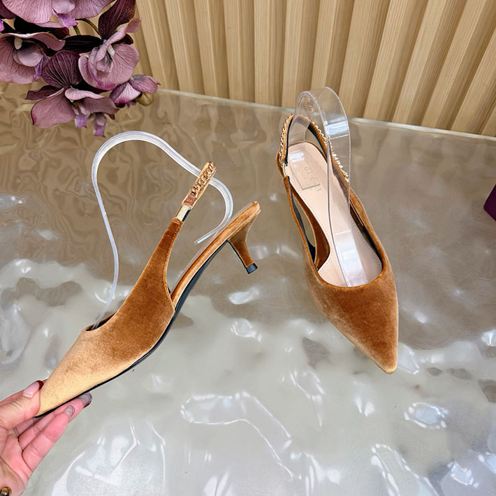 グッチ直営アウトレット店 GUCCI 2026年 新作 ヒール シューズ 靴 レディース ミュール ブラウン 2631339 グッチ 靴 アウトレット - 画像 (4)