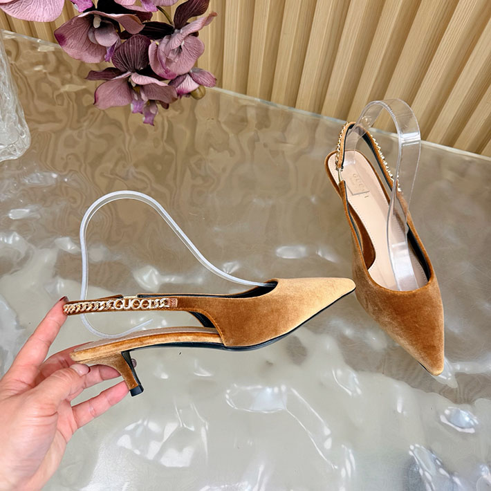 グッチ直営アウトレット店 GUCCI 2026年 新作 ヒール シューズ 靴 レディース ミュール ブラウン 2631339 グッチ 靴 アウトレット - 画像 (2)