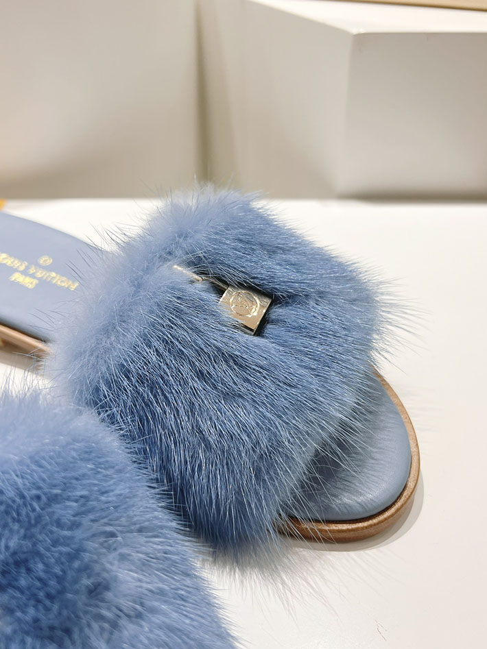 ルイヴィトン ファー サンダル LV Mule Lock It ミュール・ロックイット サンダル ブルー 2631379 ルイヴィトン サンダル アウトレット - 画像 (4)