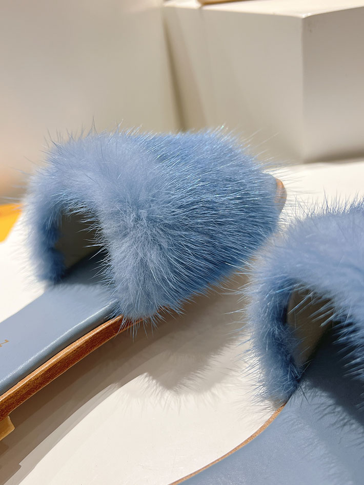 ルイヴィトン ファー サンダル LV Mule Lock It ミュール・ロックイット サンダル ブルー 2631379 ルイヴィトン サンダル アウトレット - 画像 (3)