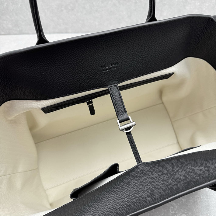 最高級ザロウスーパーコピー THE ROW Marlo 17 マルゴー17 レザー製のトートバッグ ブラック 2631428 マルゴー 17 定価 - 画像 (4)