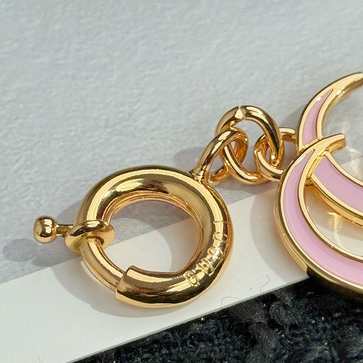 グッチ直営アウトレット店 GUCCI ダブルG バッグ チャーム キーホルダー ピンク 837069 J163G 8046 グッチ キーホルダー レディース - 画像 (2)