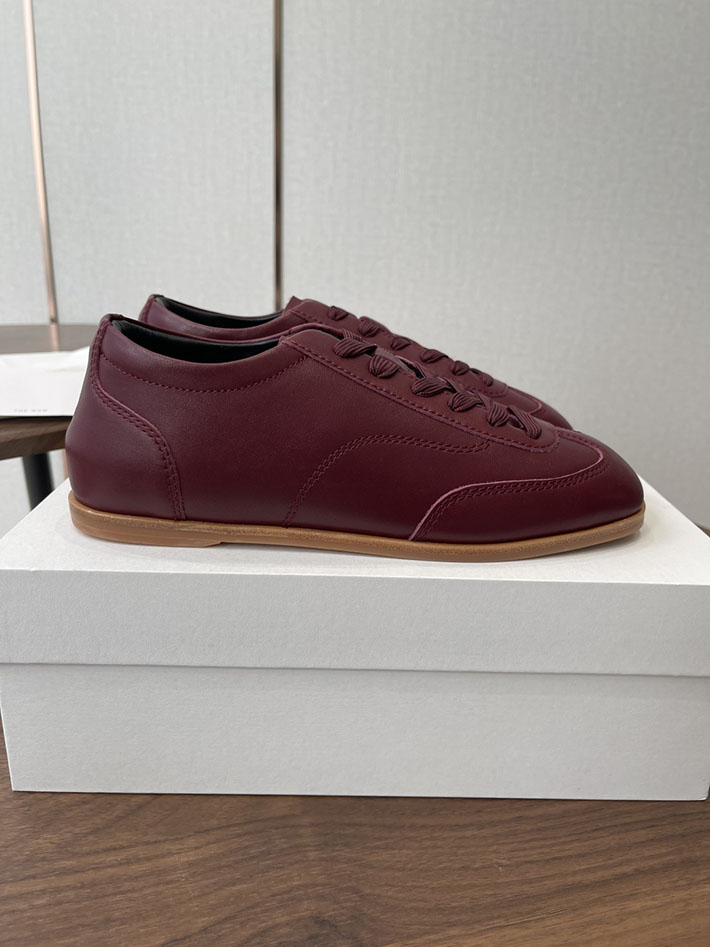 最高級ザロウスーパーコピー THE ROW 2026年春夏 新作 スニーカー マリー レディース ワインレッド 2630538 THE ROW 靴 - 画像 (9)