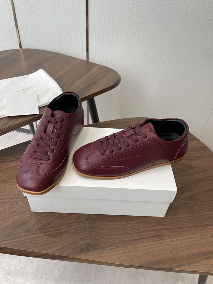 最高級ザロウスーパーコピー THE ROW 2026年春夏 新作 スニーカー マリー レディース ワインレッド 2630538 THE ROW 靴 - 画像 (8)