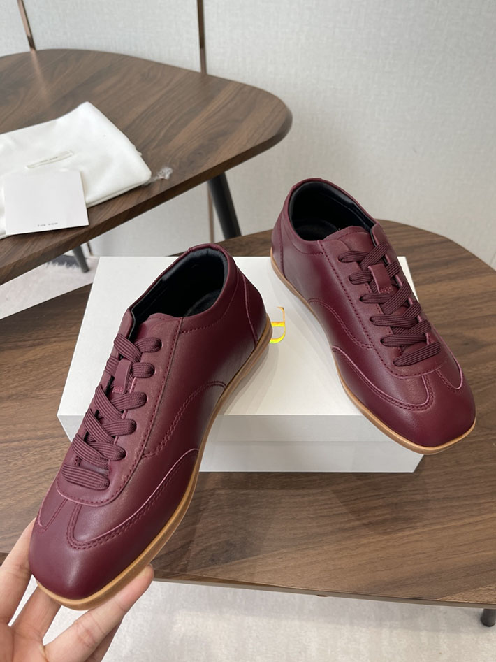 最高級ザロウスーパーコピー THE ROW 2026年春夏 新作 スニーカー マリー レディース ワインレッド 2630538 THE ROW 靴 - 画像 (6)