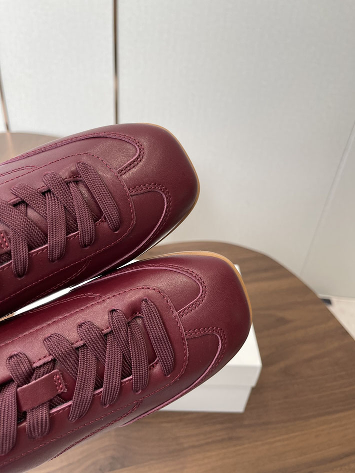 最高級ザロウスーパーコピー THE ROW 2026年春夏 新作 スニーカー マリー レディース ワインレッド 2630538 THE ROW 靴 - 画像 (5)