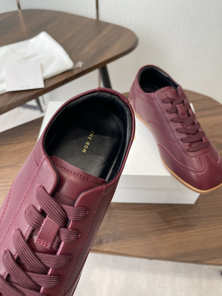 最高級ザロウスーパーコピー THE ROW 2026年春夏 新作 スニーカー マリー レディース ワインレッド 2630538 THE ROW 靴 - 画像 (3)