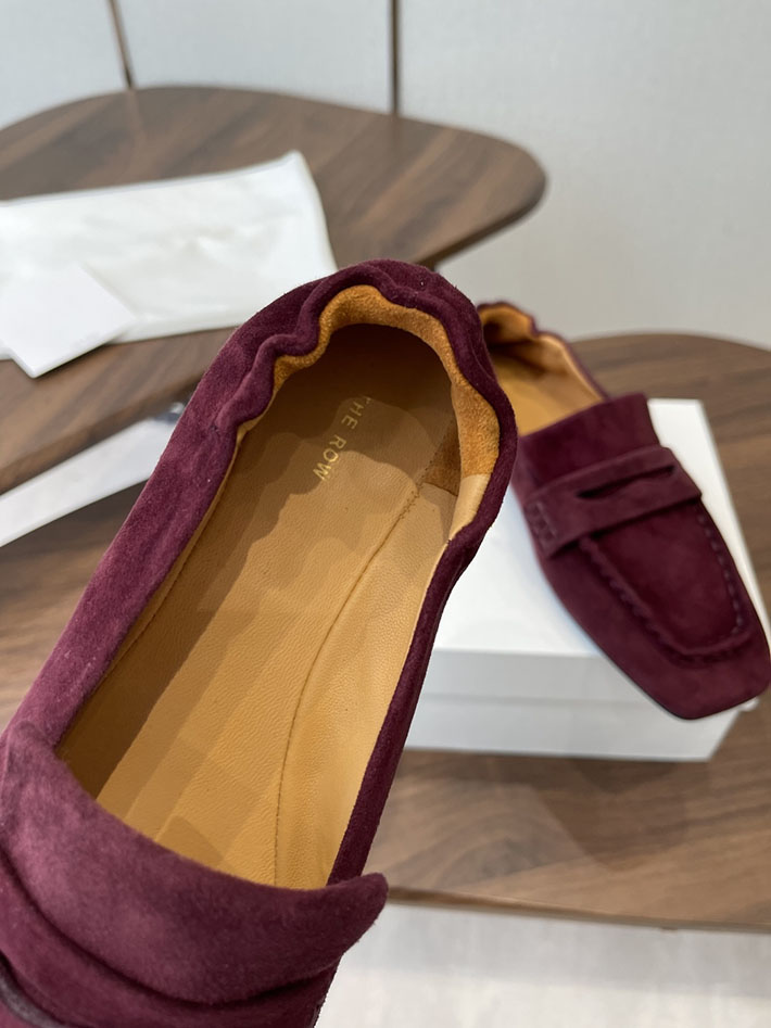 最高級ザロウスーパーコピー THE ROW 2026年春夏 新作 ローファー 靴 レディース ブラウン 2630541 The Row 靴 レディース - 画像 (3)